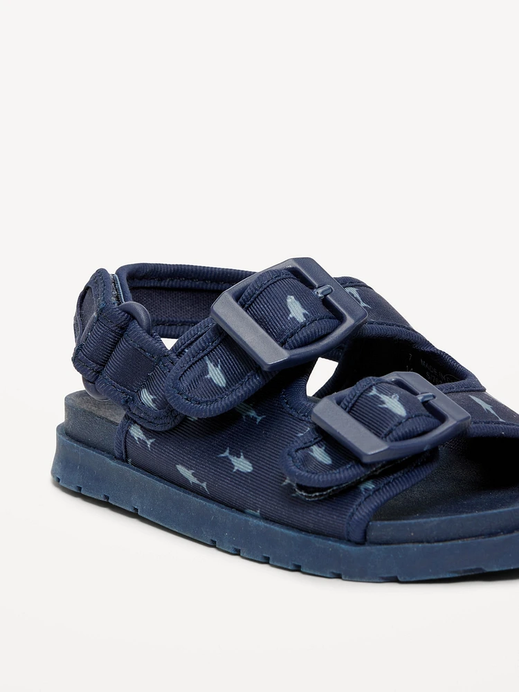 Printed Double-Strap Sandals for Toddler Boys