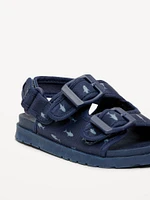 Printed Double-Strap Sandals for Toddler Boys