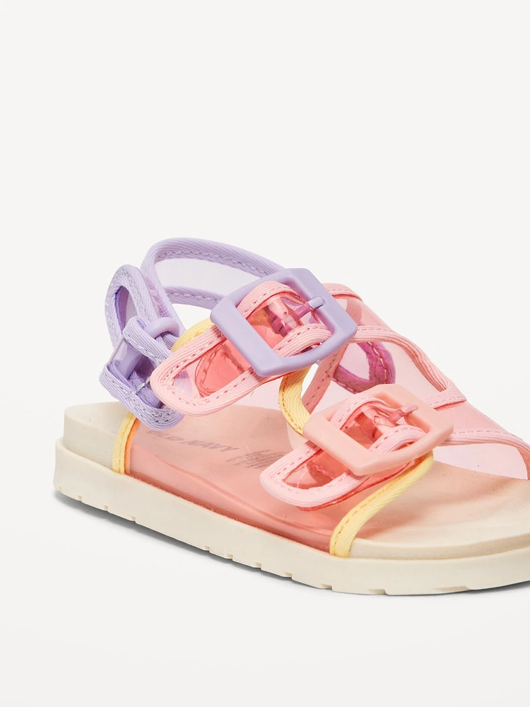 Clear Double-Strap Sandals for Toddler Girls