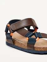 Faux-Leather Tech Sandals for Toddler Boys