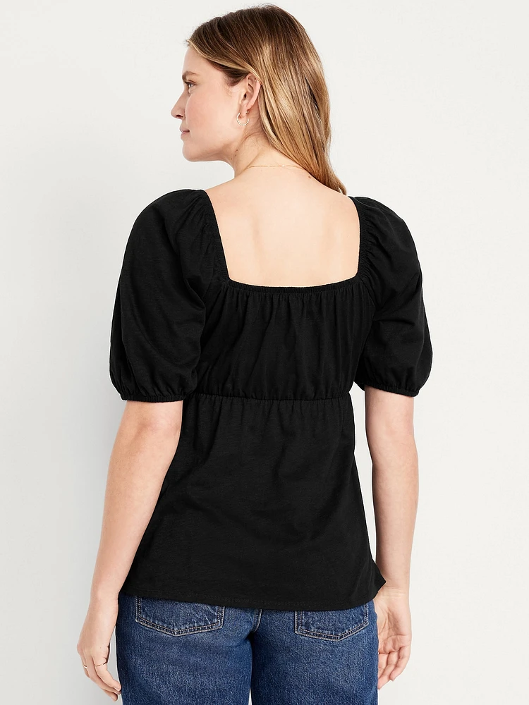 T-shirt à manches bouffantes de maternité