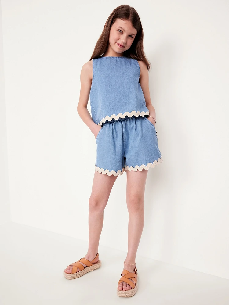 Chambray Shorts for Girls