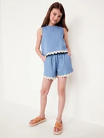 Chambray Shorts for Girls