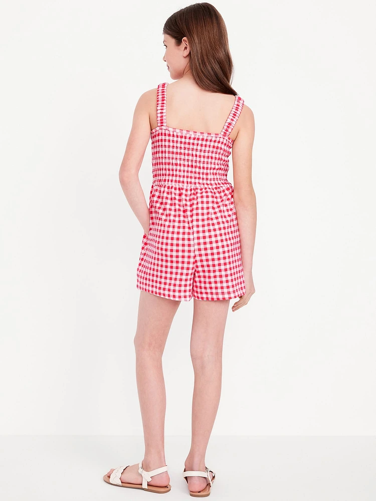 Sleeveless Smocked Romper for Girls