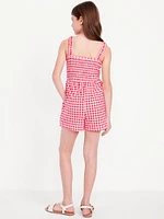Sleeveless Smocked Romper for Girls