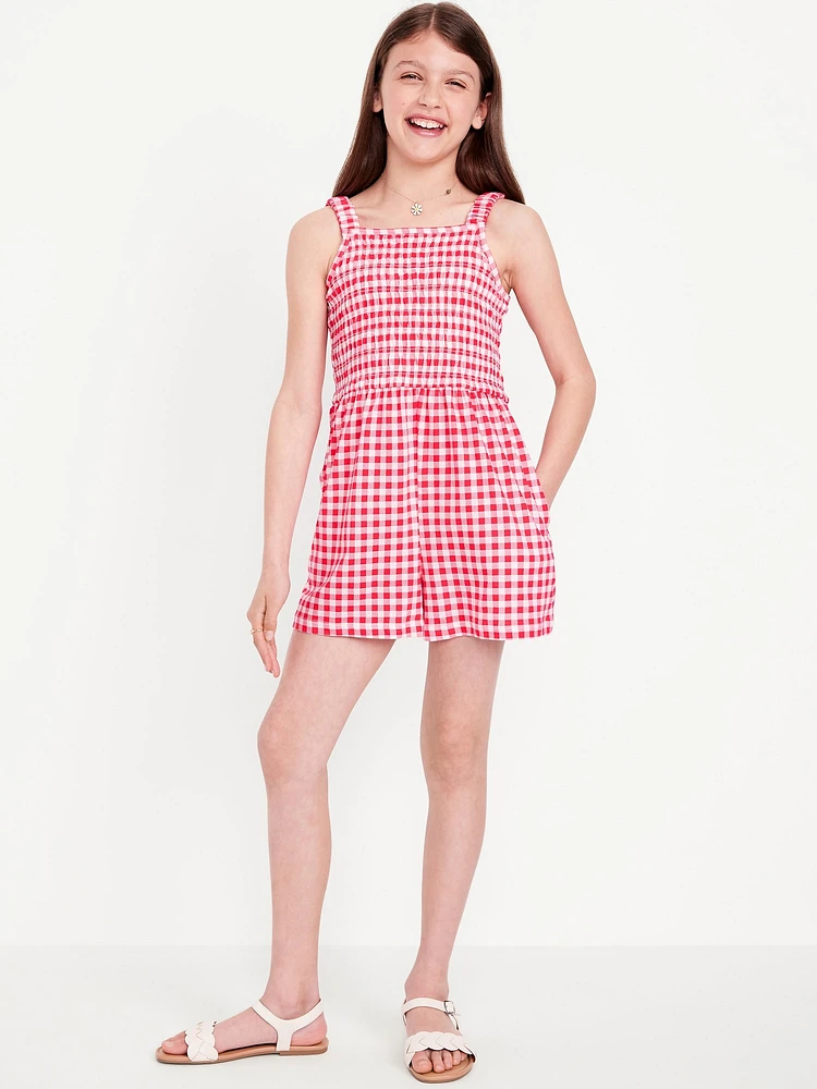 Sleeveless Smocked Romper for Girls