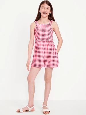 Sleeveless Smocked Romper for Girls