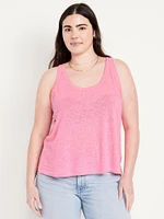Linen-Blend Tank Top