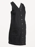 Robe courte denim de maternité