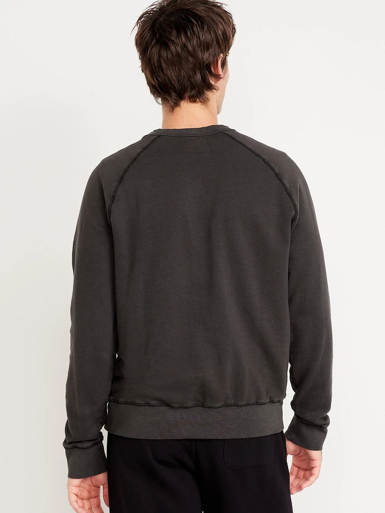 Garment-Dyed Crew-Neck Sweatshirt