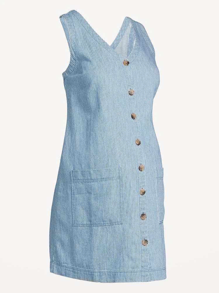 Robe courte denim de maternité