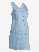 Robe courte denim de maternité