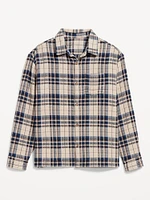 Loose Fit Plaid Pocket Shirt