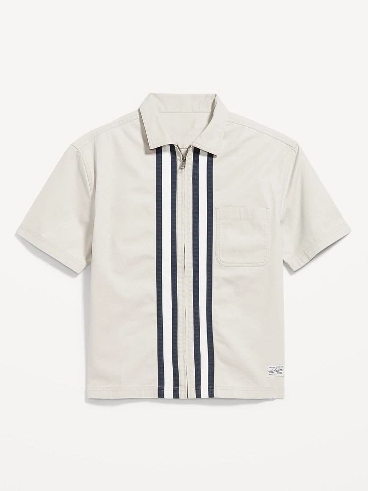 Full-Zip Moto Shirt