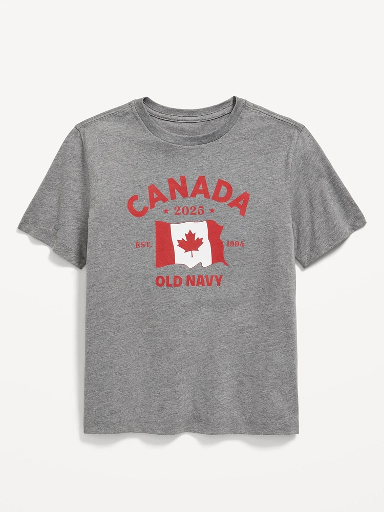 Short-Sleeve Flag Logo-Graphic T-Shirt for Boys