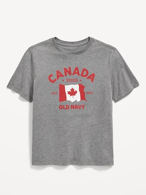 Short-Sleeve Flag Logo-Graphic T-Shirt for Boys