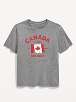 Short-Sleeve Flag Logo-Graphic T-Shirt for Boys
