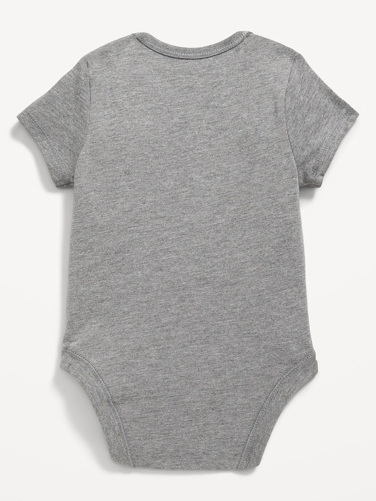 Short-Sleeve Canada Logo-Graphic Bodysuit for Baby