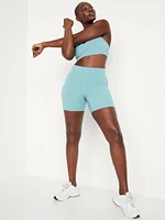 High-Waisted StudioSmooth Biker Shorts -- 6-inch inseam
