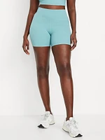 High-Waisted StudioSmooth Biker Shorts -- 6-inch inseam