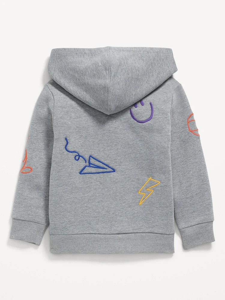 Embroidered Pullover Hoodie for Toddler Boys