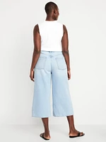 High-Waisted Baggy Wide-Leg Culotte Jeans