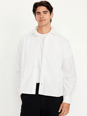 Oversized Cropped Poplin Shirt