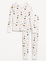 Printed Snug-Fit Graphic Pajama Set for Girls
