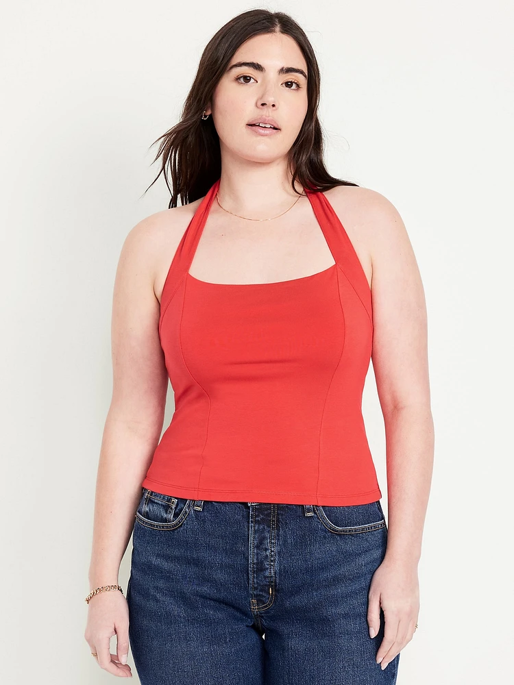 Double-Layer Halter Top