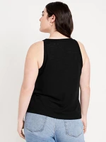 Linen-Blend Tank Top