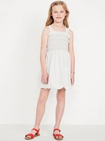 Sleeveless Smocked Bubble Dress for Girls