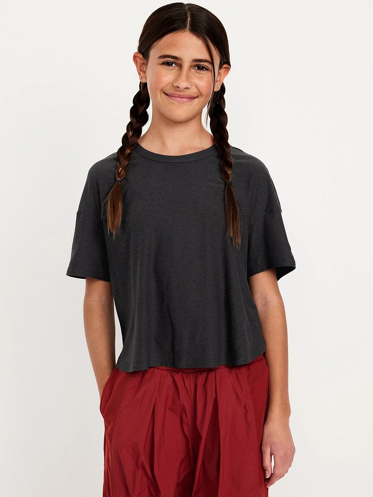 CloudMotion Cropped Performance T-Shirt for Girls
