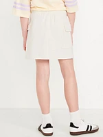 High-Waisted Fleece Cargo Skort for Girls