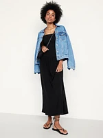 Fit & Flare Drop-Waist Maxi Dress