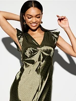 The Occasion by Old Navy Flutter-Sleeve Satin Maxi Dress