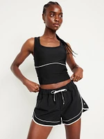 PowerSoft Racerback Cropped Shell Tank
