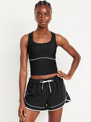 PowerSoft Racerback Cropped Shell Tank