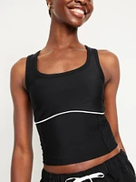 PowerSoft Racerback Cropped Shell Tank