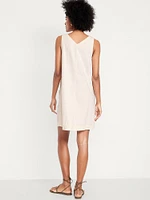 Sleeveless Button-Front Mini Dress