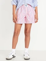 Lightweight Printed Poplin Shorts for Girls