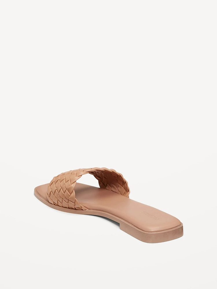 Woven Knot Slide Sandals