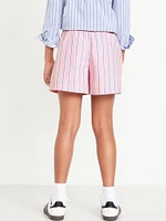 Lightweight Printed Poplin Shorts for Girls