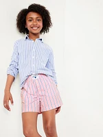 Lightweight Printed Poplin Shorts for Girls