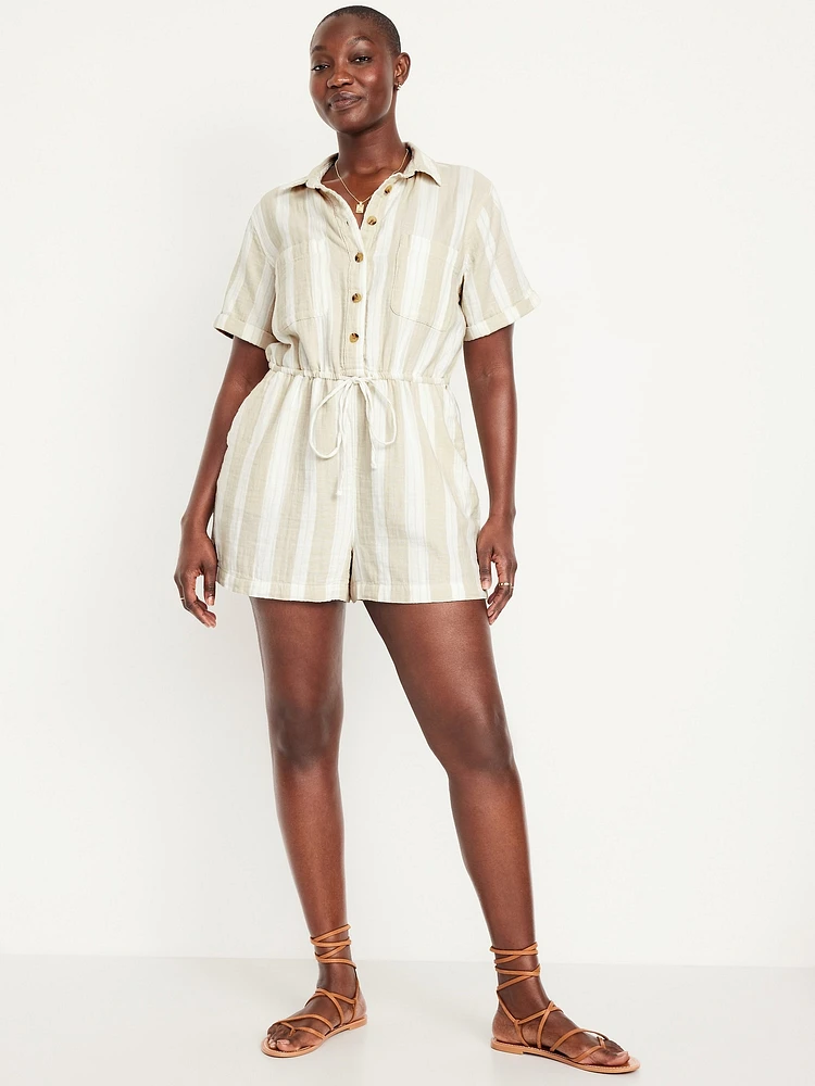 Crinkle Gauze Romper