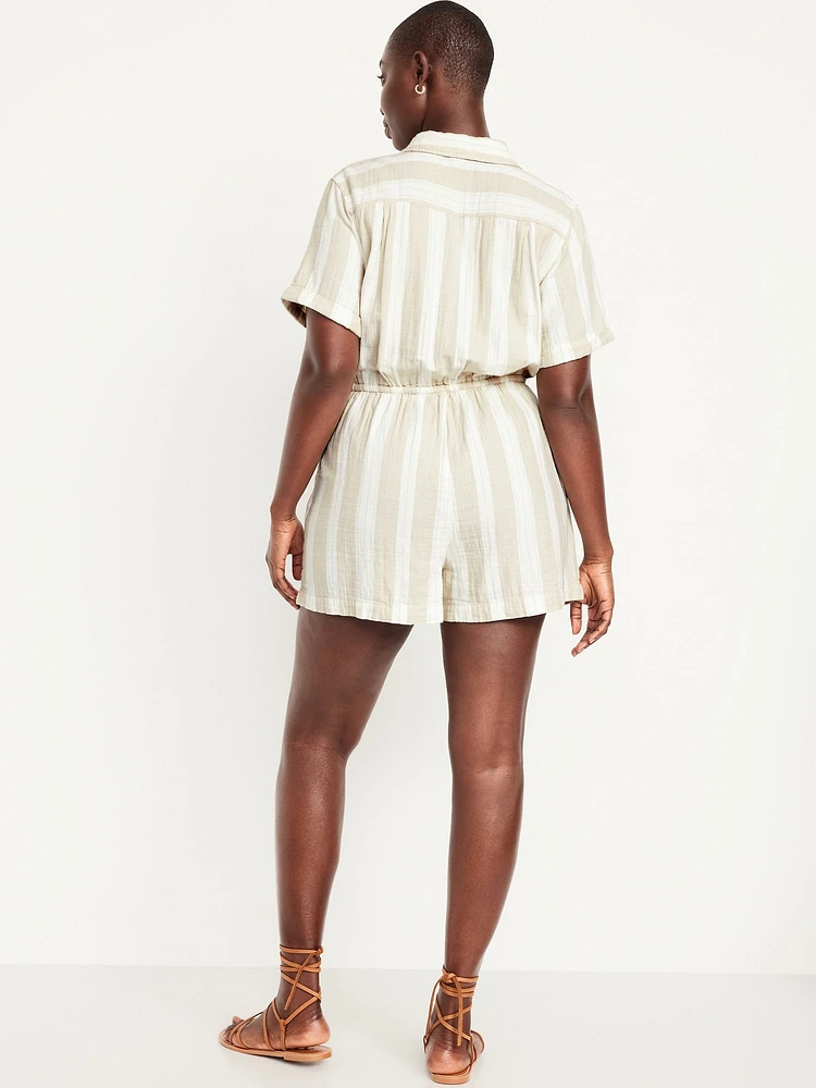 Crinkle Gauze Romper