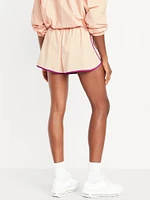 Mid-Rise Woven Run Shorts