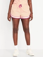 Mid-Rise Woven Run Shorts