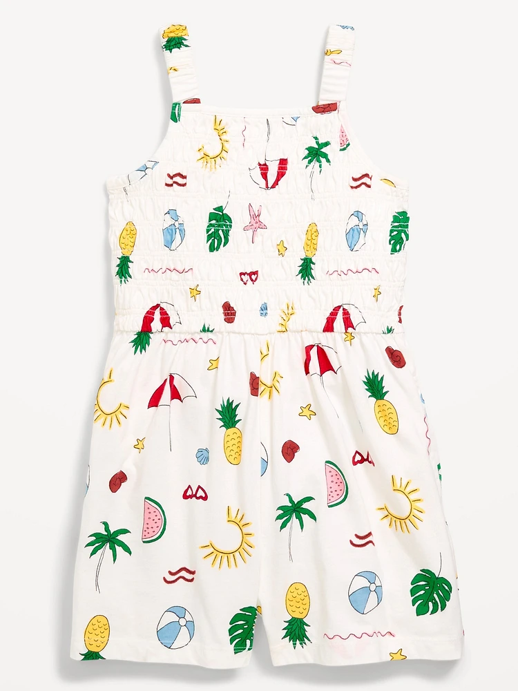 Sleeveless Smocked Romper for Girls