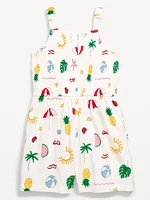 Sleeveless Smocked Romper for Girls