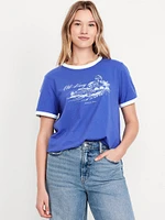 EveryWear Logo-Graphic Ringer T-Shirt